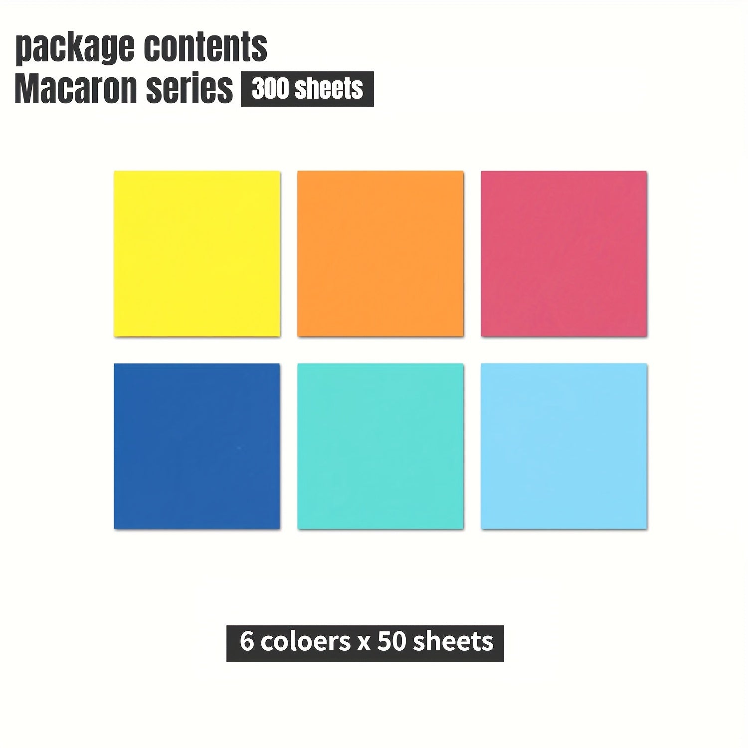 300 Sheets Transparent Sticky Notes Mini Waterproof Square Self Adhesive