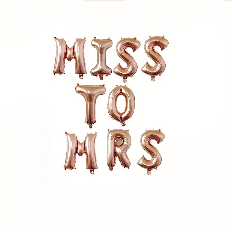 Rose Letter Balloon Banner for Bachelorette or Bridal Shower