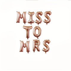 Rose Letter Balloon Banner for Bachelorette or Bridal Shower