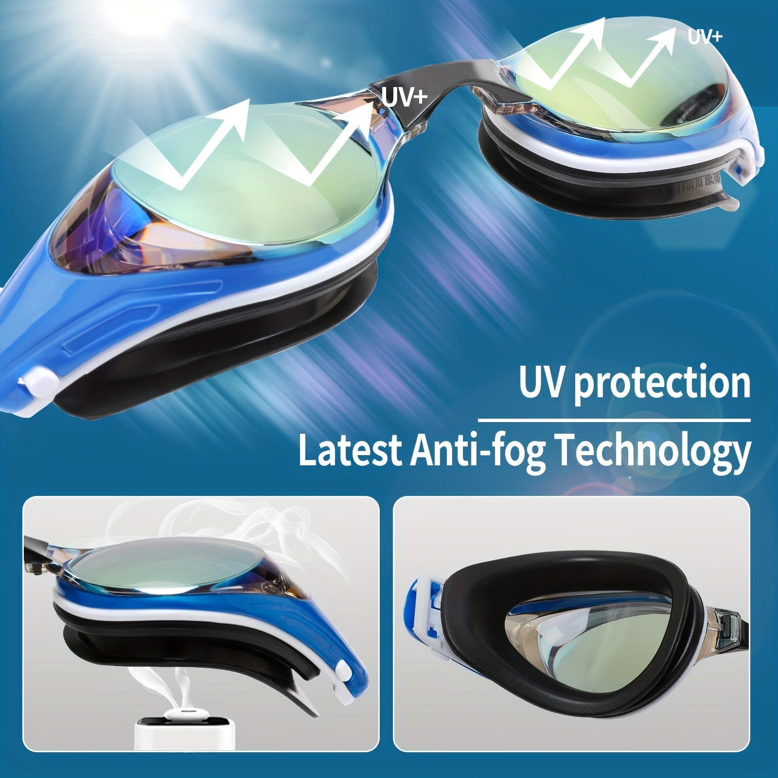 Swimming Goggles Anti Fog UV Protection No Leaks