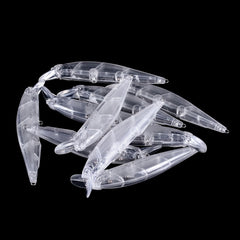 10pcs 12g Unpainted Minnow Lures DIY Fishing Tackle