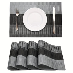 Square Placemats Set of 6 Non Slip Washable Table Mats