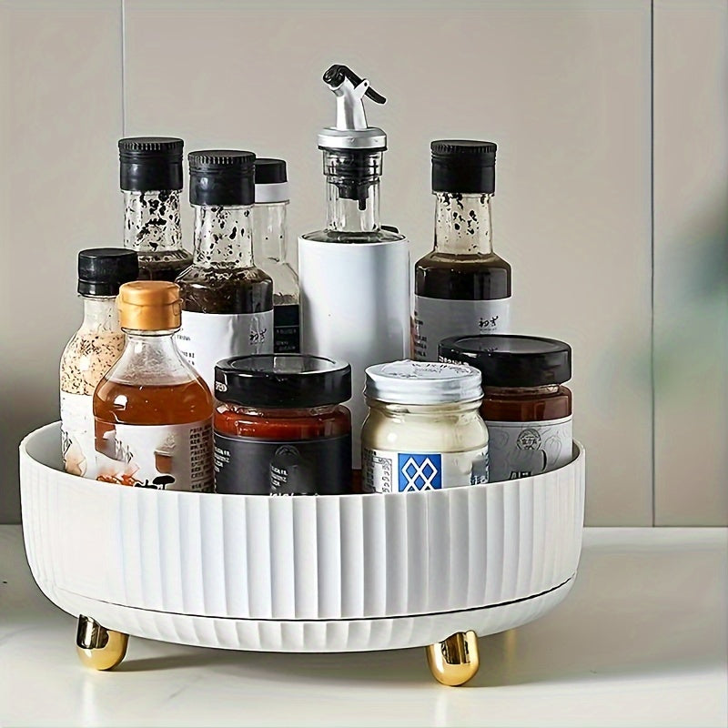Rotating Spice Rack Soy Sauce Vinegar Bottle Storage Rack