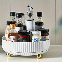 Rotating Spice Rack Soy Sauce Vinegar Bottle Storage Rack