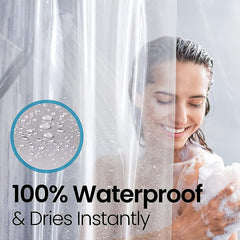 PEVA 8G Shower Curtain Liner 180x180 Clear Heavy Duty Waterproof