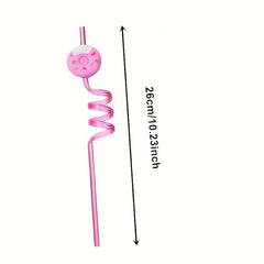 8pcs Donut Straws Party Favors Girls Donut Party Supplies