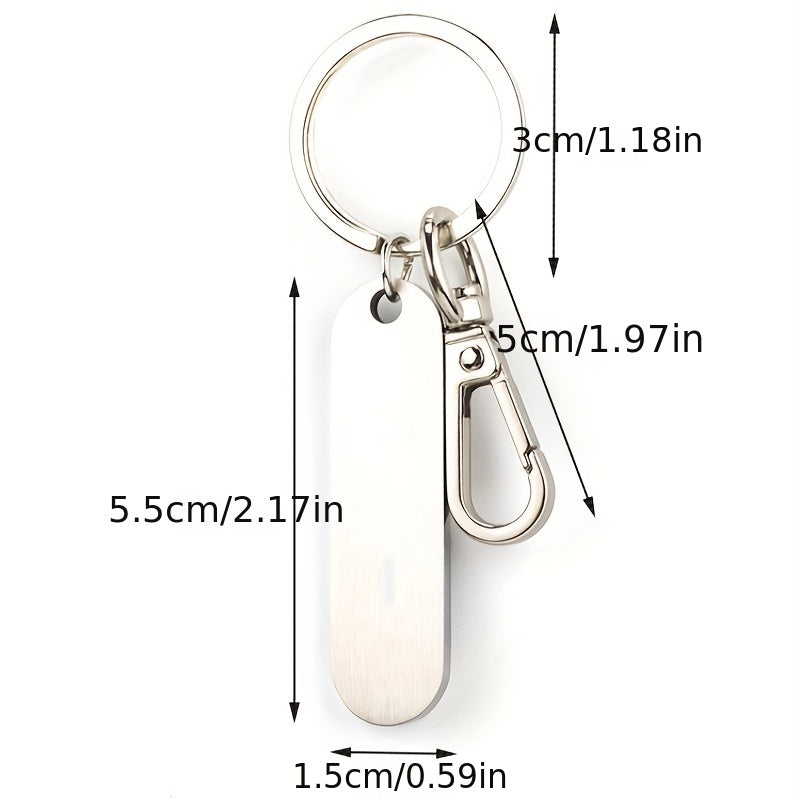 Stainless Steel Car Keychains Personalized Name Phone Number