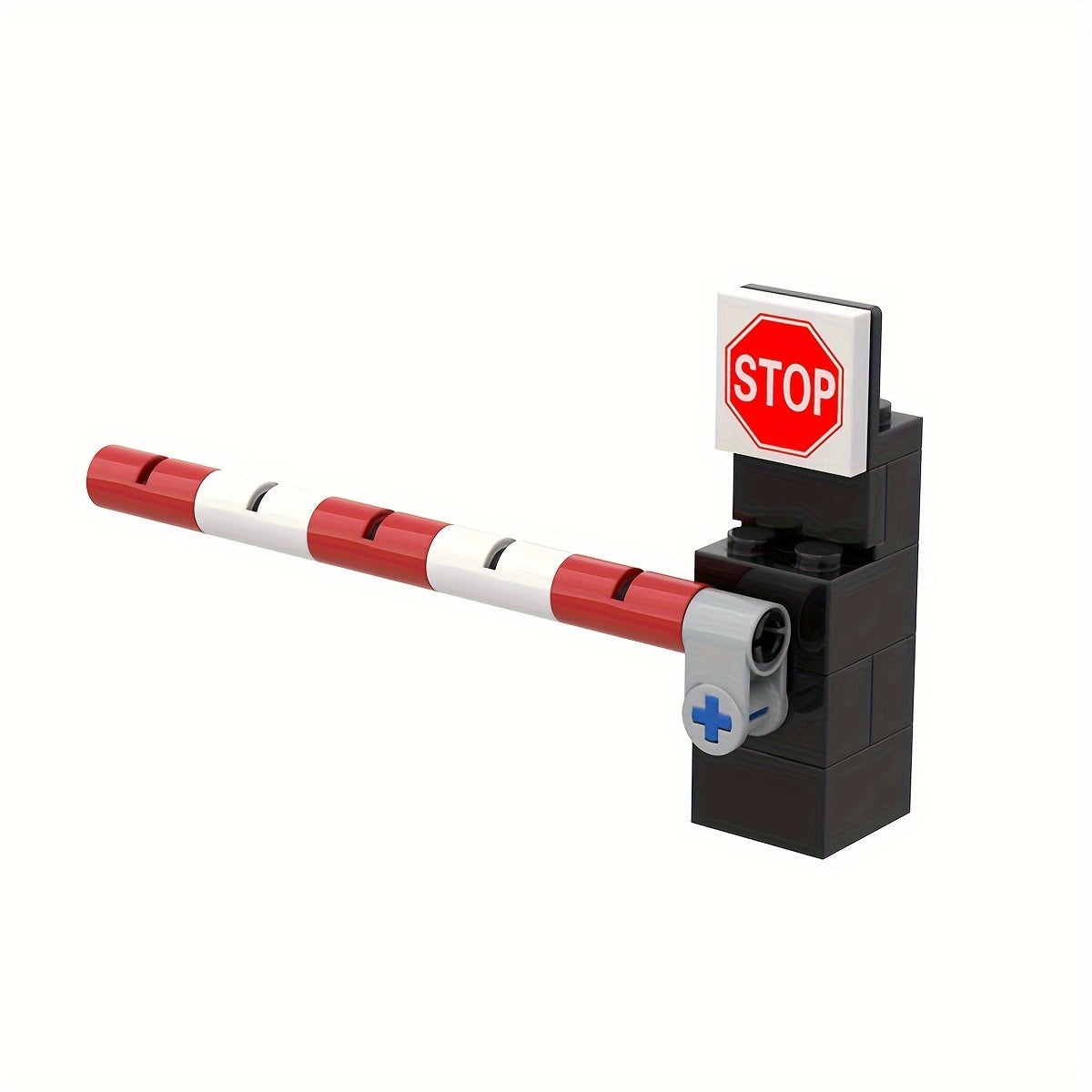 3pcs Train Track Traffic Light Road Signs Building Blocks Railway Crossing Signs