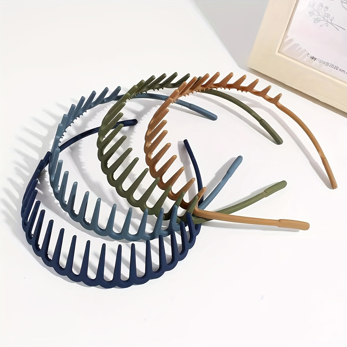 Men's Headband with Teeth Invisible Hair Tie for Back to Head Hairstyle