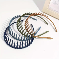 Men's Headband with Teeth Invisible Hair Tie for Back to Head Hairstyle