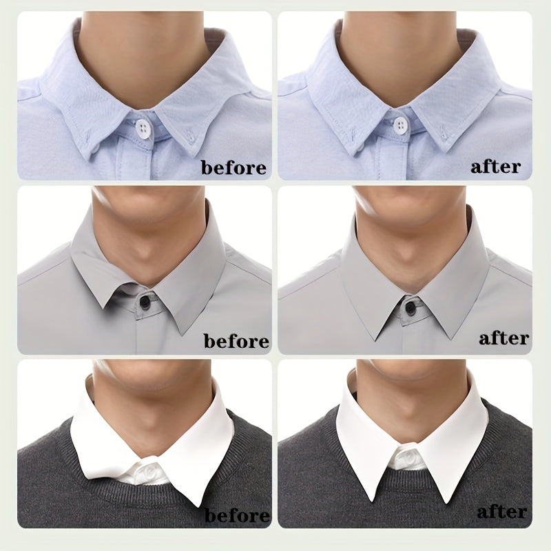 10pcs Self Adhesive Collar Styling Patches Shirt Collar Shape Support