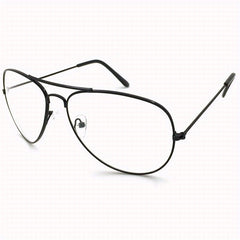 Vintage Round Glasses for Men Boys Classic Metal Flat Mirror Frame