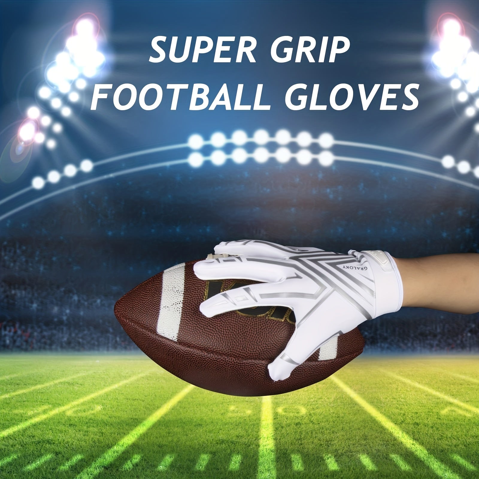 Youth Football Gloves - Non Slip Silicone Grip for Enhanced Performance