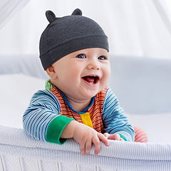 6pcs Newborn Infant Bear Ears Beanie Caps For Toddler Baby Boys And Girls