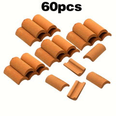 60pcs Clay Roof Tiles 120pcs Assorted Styles DIY Fairy Gardens & Crafts