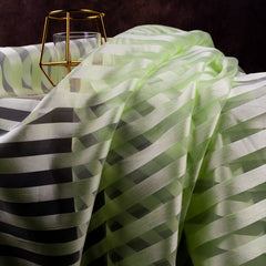 Checked Stripes Organza Fabric For Dress Making Sewing Apparel Costumes Craft