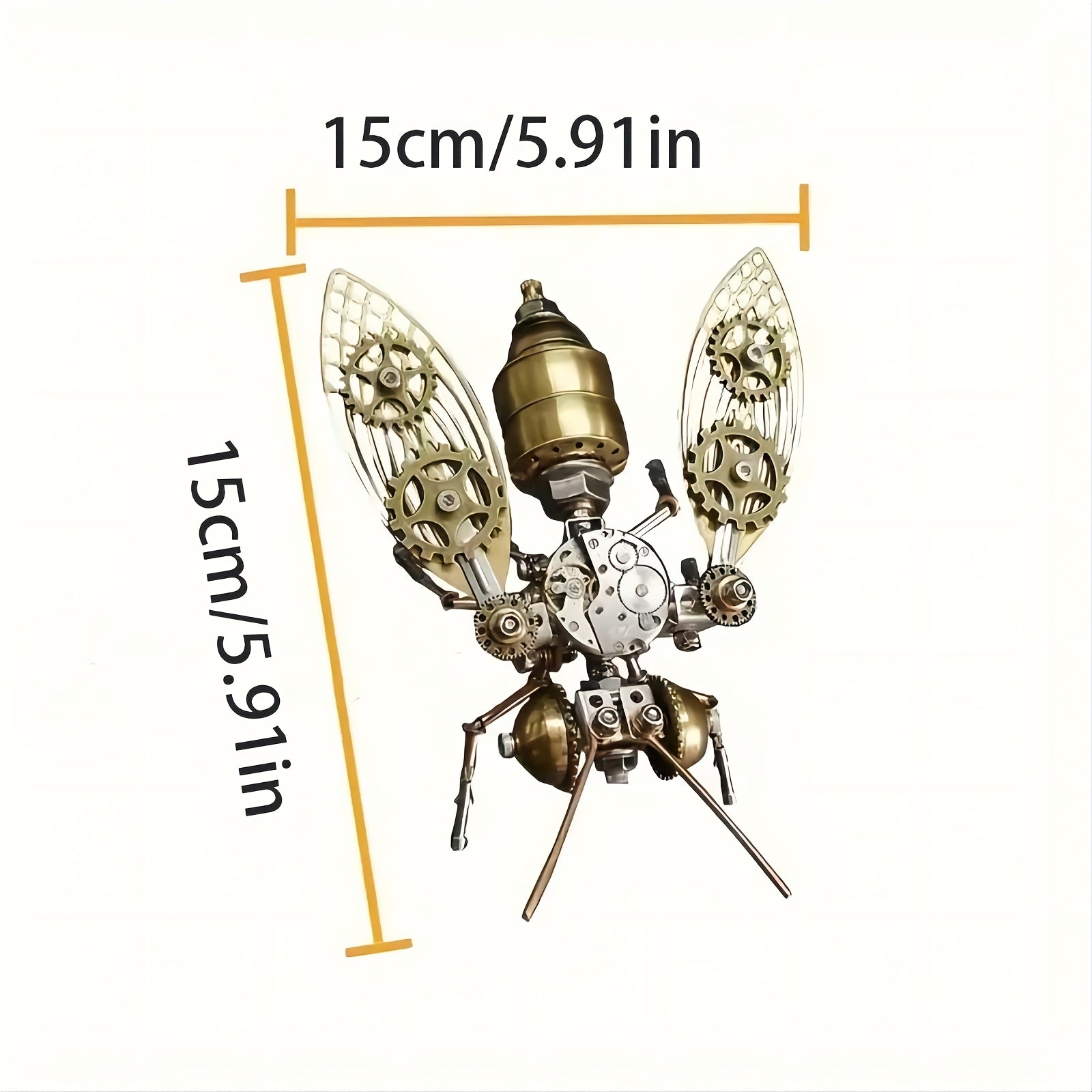 Steampunk Mechanical Bee 3D Puzzle Metal Insect Kit DIY Craft Gift