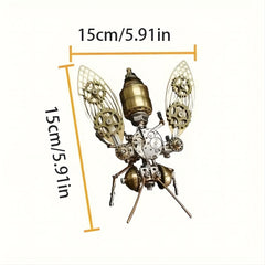Steampunk Mechanical Bee 3D Puzzle Metal Insect Kit DIY Craft Gift