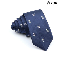 Casual Slim Halloween Party Polyester Skull Tie