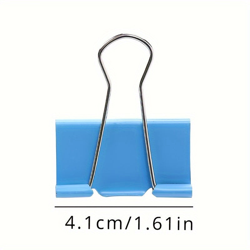 24pcs Mixed Long Tail Clip Folder for Office Supplies & Test Paper Book Clips
