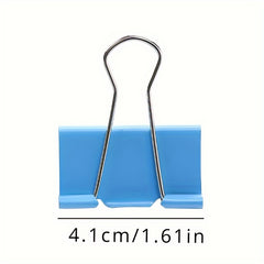 24pcs Mixed Long Tail Clip Folder for Office Supplies & Test Paper Book Clips