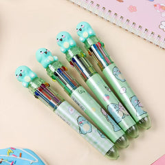 Kids Cartoon 10 Colors Ballpoint Pen Student Hand Account Pen Painting Brush