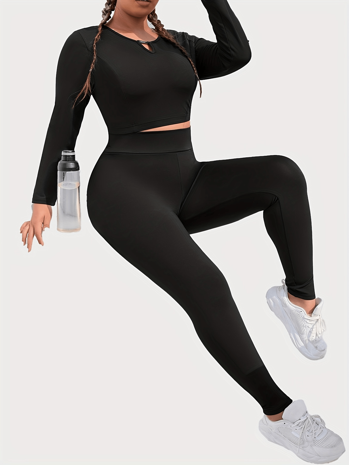 Two Piece Set Cut Out Top & Leggings Outfits