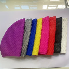 2pcs Silicone Swimming Caps Long Hair 3D Ear Protection