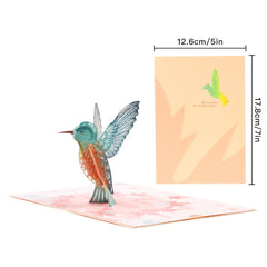 3D Birthday Greeting Card Maple Leaf Bird Paper Carving Creative Gift