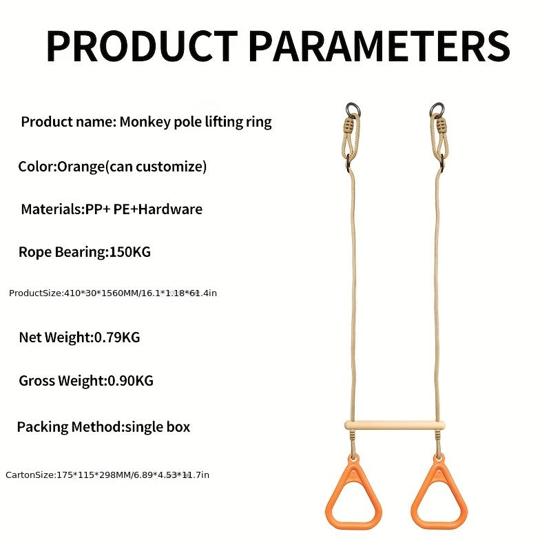 Gymnastic Rings Hanging Swings Pull Up Rings For Home