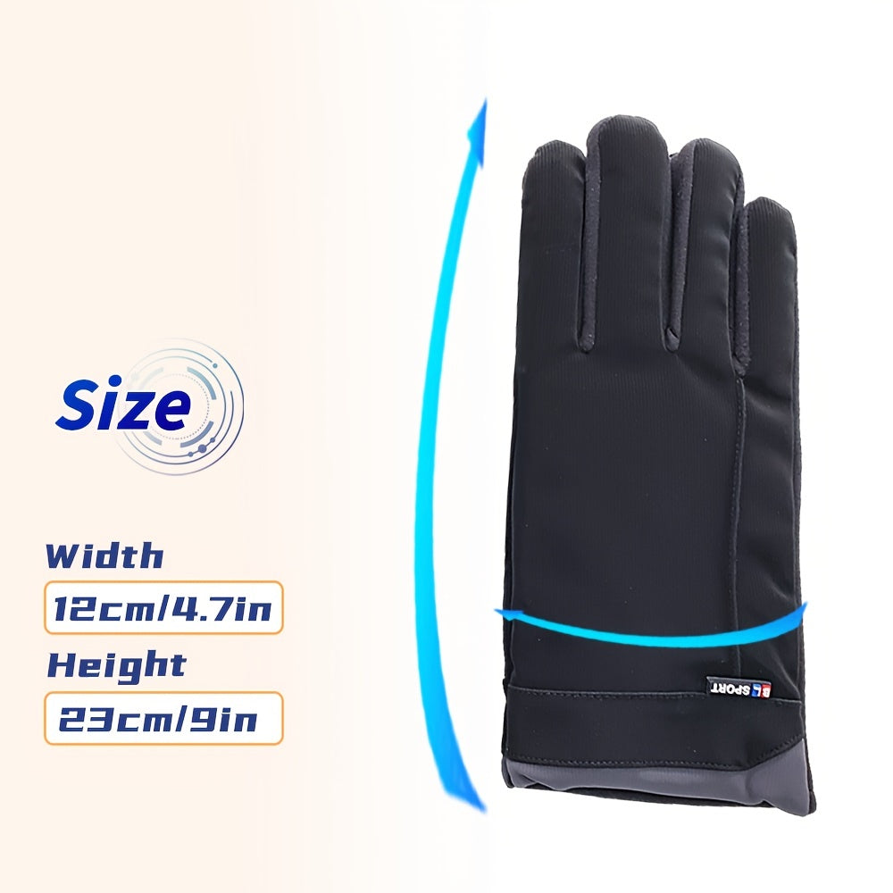 Winter Fleece Lined Warm Waterproof Touch Screen Gloves