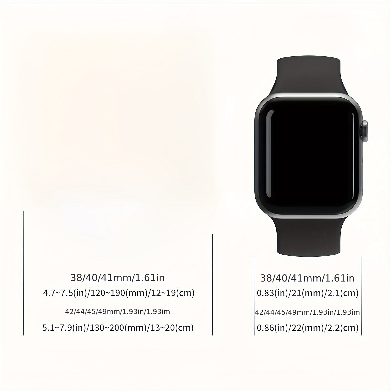 Christmas iWatch 10 1 Series Soft Strap Waterproof Breathable Light Beige