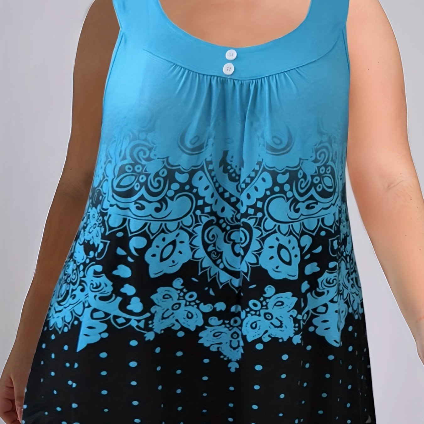 Dot & Tribal Print Tank Top