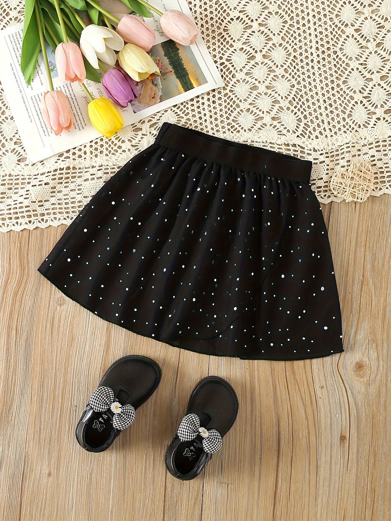 Sequin Ballet Skirt Girls Dance Performance