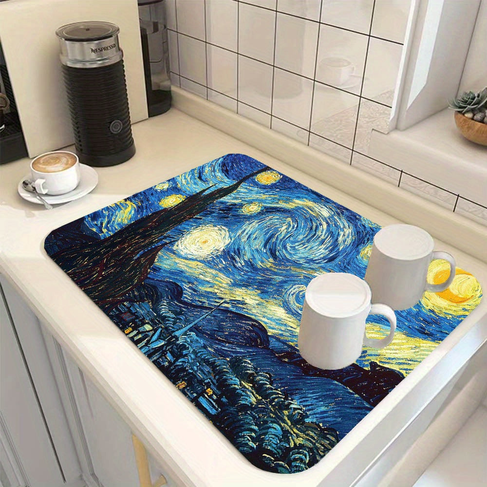 Dish Drying Pad Washstand Kitchen Drain Mat Quick Drying