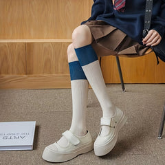 Striped Sports Calf Socks for Women