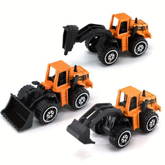 3pc Alloy Diecast Mini Engineering Car Simulation Vehicle Model Toys