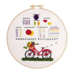 3 Pack Animal Flower Embroidery Kit with Hoop & Instruction