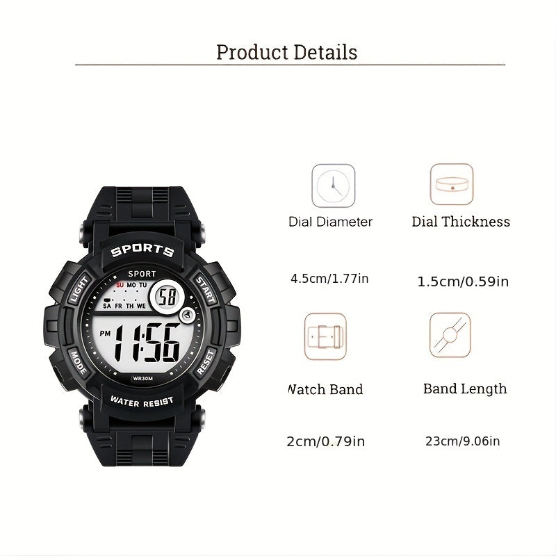 LED Night Light Kids Teen Electronic Watch