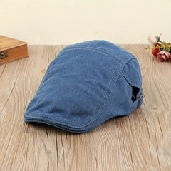 Vintage Duckbill Denim Beret Newsboy Jeans Cap Unisex Outdoor Hats Flat Brim Cap