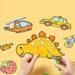Kids Doodle Paper Roll Art Kit - Creative Drawing Sheets Sketch Pads