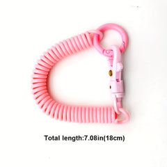 Kids Spring Keychain Retractable Safety Rope Decorative Accessory