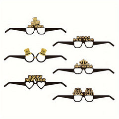 6pcs Funny Photo Glasses Paper Glasses Year Party Decoration