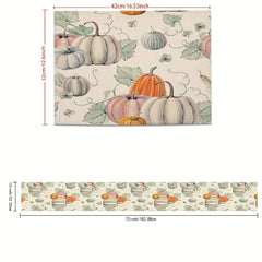 Autumn Morandi Pumpkin Vine Table Linen Set
