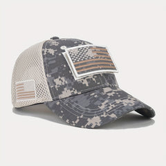 American Flag Camo Mesh Baseball Cap Outdoor Sports Sunshade Peaked Cap