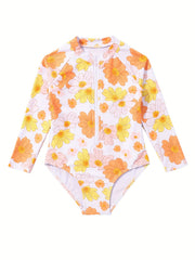 Girls Dreamy Flower 1pc Swimwear - Beach Vacation