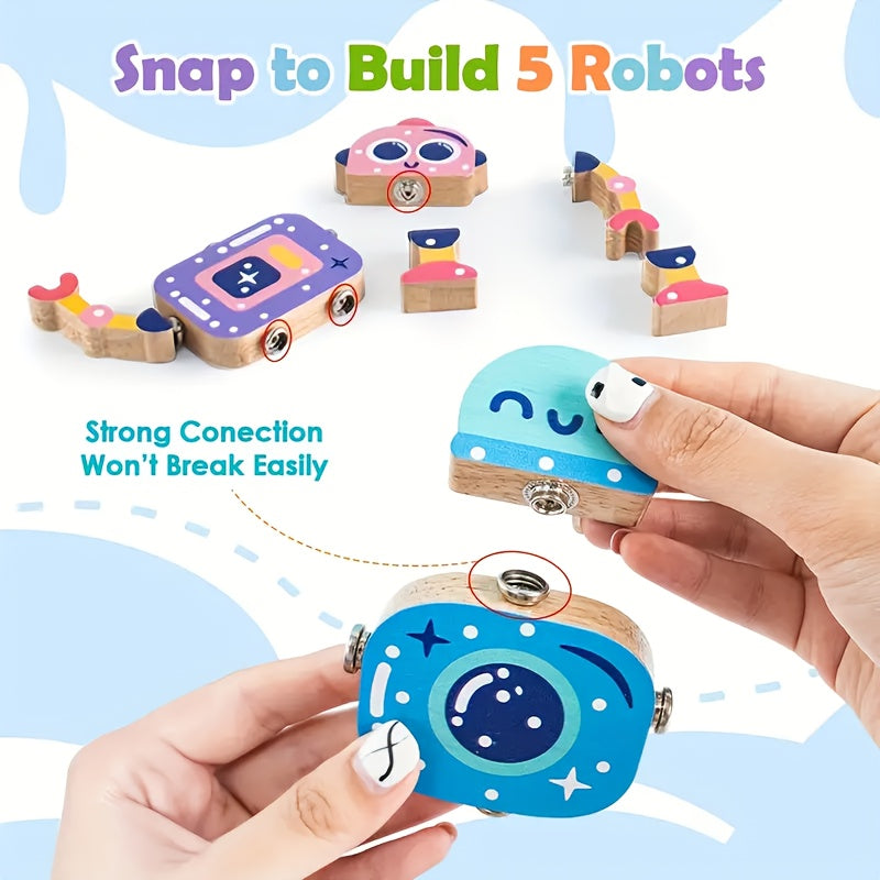 Wooden Puzzle Building Block Set Creative Assembly Toy
