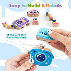 Wooden Puzzle Building Block Set Creative Assembly Toy