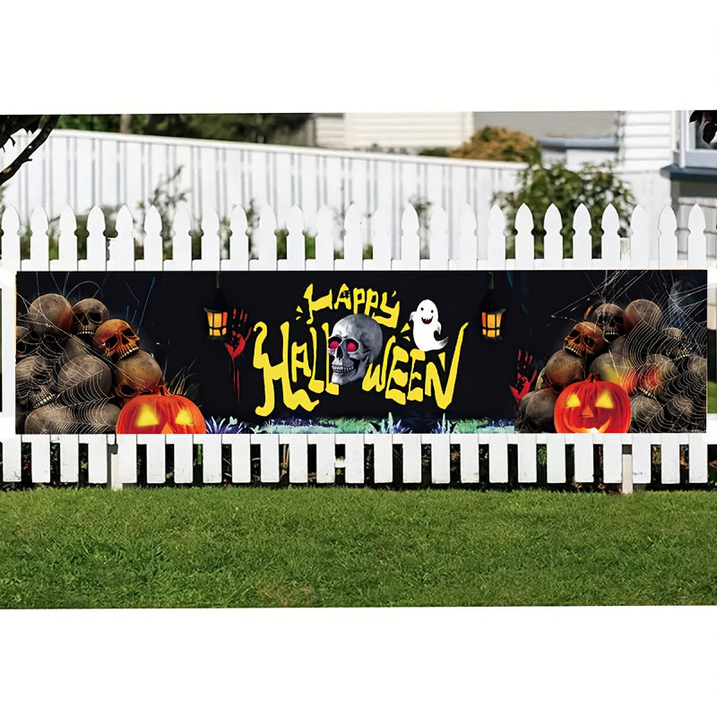 Halloween Banner Pumpkin Outdoor Flag Courtyard Sign Decoration