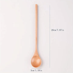 Long Handle Wooden Ladle Extended Cooking Spoon Kitchen Item